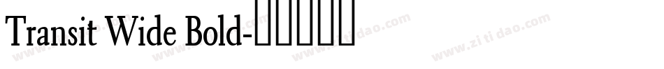 Transit Wide Bold字体转换